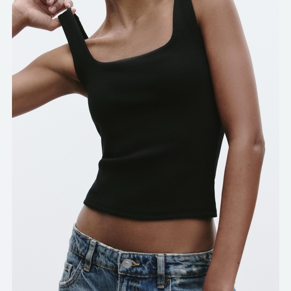 Zara Elegant Black Tank Top